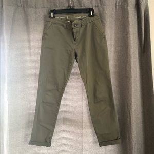 Olive Green GAP Broken-In Straight Khaki Pants